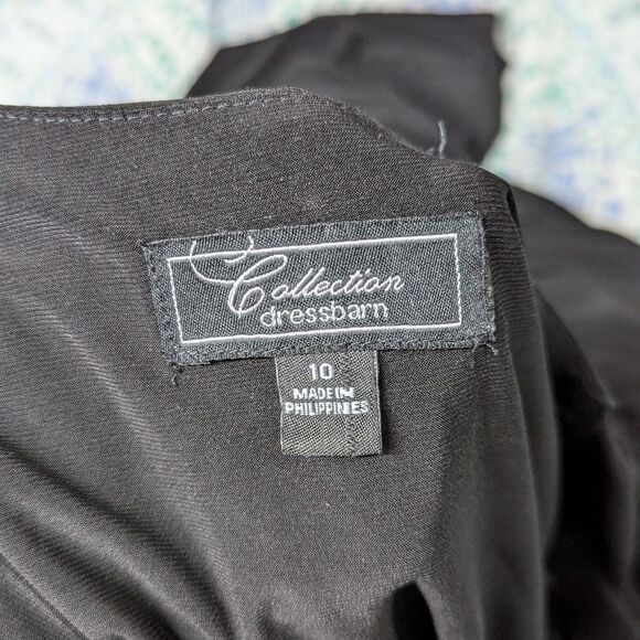 Collection DressBarn‎ Size 10 Women's Black Fitted Bodycon Maxi Dress with Slit - Picture 9 of 11